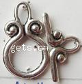 Zinc Alloy Toggle Clasp, Oval, single-strand nickel, lead & cadmium free 