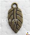 Zinc Alloy Leaf Pendants cadmium free Approx 