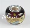 Lampwork Sterling Silver Double Core Beads, Rondelle, 13x8mm, Hole:Approx 4.5MM, Sold by PC