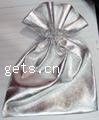 Organza Jewelry Pouches Bags, solid color, silver color 