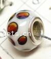 Lampwork Sterling Silver Double Core Beads, Rondelle Approx 4.5MM 