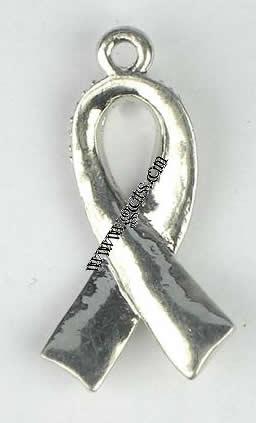 Conciencia de la cinta colgante, aleación de zinc, con diamantes de imitación, Cinta de la Conciencia, chapado, con diamantes de imitación, más colores para la opción, 27x14mm, Vendido por UD