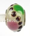 Lampwork Sterling Silver Double Core Beads, Rondelle Approx 4.5MM 