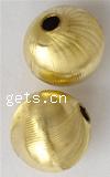 Brass Brushed Beads, Round, plated 10mm Approx 2mm 