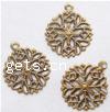 Brass Flower Pendants, plated 13mm Approx 0.8mm 