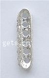 Moda Puente Rhinestone Spacer, metal, chapado, 6-aro & con diamantes de imitación, más colores para la opción, Grado A, 30x8mm, Vendido por UD