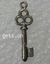 Zinc Alloy Key Pendants, plated cadmium free, Grade A Approx 