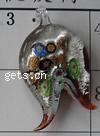  Silver Foil Lamowork Glass Pendant