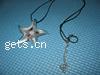 Starfish Silver Foil Lampwork Glass Pendant