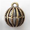 Zinc Alloy Hollow Pendants, Round, plated 