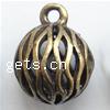 Zinc Alloy Hollow Pendants, Round, plated 