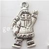 Zinc Alloy Christmas Pendants, Santa Claus, plated, Christmas jewelry 