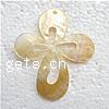 Yellow Shell Pendant Flower 54x64x2mm 