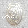 White Shell Pendant Rose 25x35x4mm