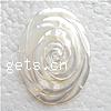 White Shell Pendant Rose 30x40x5mm