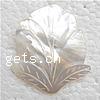 White Shell Pendant Leaf 38x40x4mm