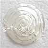 White Shell Pendant Rose 45x45x4mm