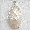 White Shell Pendant 46x25x8mm