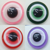 Evil Eye Resin Beads, Flat Round 8mm  