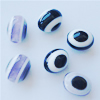 Evil Eye Resin Beads, Rondelle 