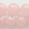 Natural Rose Quartz Beads, Round, Sold per 16-Inch Strand