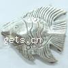 Zinc Alloy Animal Beads, Fish, plated Approx 