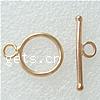 Sterling Silver Toggle Clasp, 925 Sterling Silver, Round, plated, smooth & single-strand 14mm 