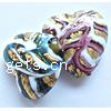 Gold Foil Lampwork Beads, Heart 