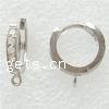 Sterling Silver Hoop Earring Component, 925 Sterling Silver, sterling silver hoop earring, Donut, plated 