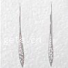 Sterling Silver Hook Earwire, 925 Sterling Silver, plated, with cubic zirconia 