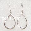 Sterling Silver Hook Earwire, 925 Sterling Silver, Donut, plated 