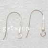 Sterling Silver Hook Earwire, 925 Sterling Silver, plated 