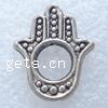 Zinc Alloy Hamsa Pendants, plated, Islamic jewelry 