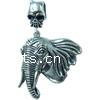 Zinc Alloy European Pendants, Elephant, plated lead & nickel free 