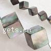 Wholesale Black-Lip Shell, Cube, Sold per  Strand