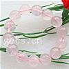 Quartz Bracelets, Rose Quartz, Round, Grade AAA, 16mm .8 Inch 