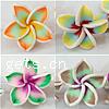 Flower Polymer Clay Beads, plumeria, 5 petal Approx 2mm 