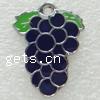 Zinc Alloy Enamel Pendants, Grape, plated Approx 2mm 