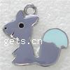 Zinc Alloy Animal Pendants, Squirrel, plated, enamel Approx 2mm 