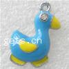 Zinc Alloy Animal Pendants, Duck, plated, enamel Approx 1mm 