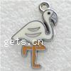 Zinc Alloy Enamel Pendants, Crane, plated Approx 2mm 