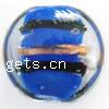 Gold Foil Lampwork Beads, flat round Approx 2MM 