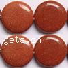 Goldstone Beads, Flat round Inch 