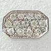 barre d'entretoise en stras , strass, avec alliage de zinc, rectangle, Placage, avec les strass de Moyen-Orient & 2 fils, plus de couleurs à choisir, protéger l'environnement, sans nickel, plomb et cadmium Environ 1.8mm, Vendu par PC