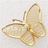 Brass Reseau Finding, Butterfly, plated, hollow 