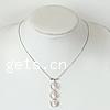 Collar de perlas de plata esterlina, plata de ley 925, chapado en platina real, con perla, 7x12mm, longitud:aproximado 16 Inch, Vendido por Sarta