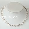 Collier Perle en argent , argent sterling 925, avec les perles Environ 15.8 pouce, Vendu par brin