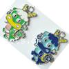 Zinc Alloy Enamel Pendants, Dragon, plated nickel, lead & cadmium free 