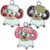 Zinc Alloy Enamel Pendants, Sheep, plated nickel, lead & cadmium free 