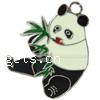 Zinc Alloy Enamel Pendants, Panda, plated nickel, lead & cadmium free 